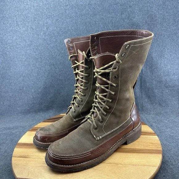 Frye Boots Tuscarora Owen Fold Over Boots Leather Mens Size 11D Brown 37766 - Picture 4 of 10